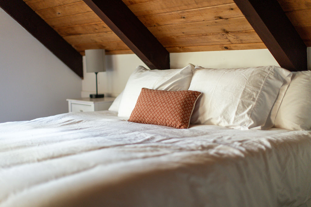 Cozy A-frame bedroom