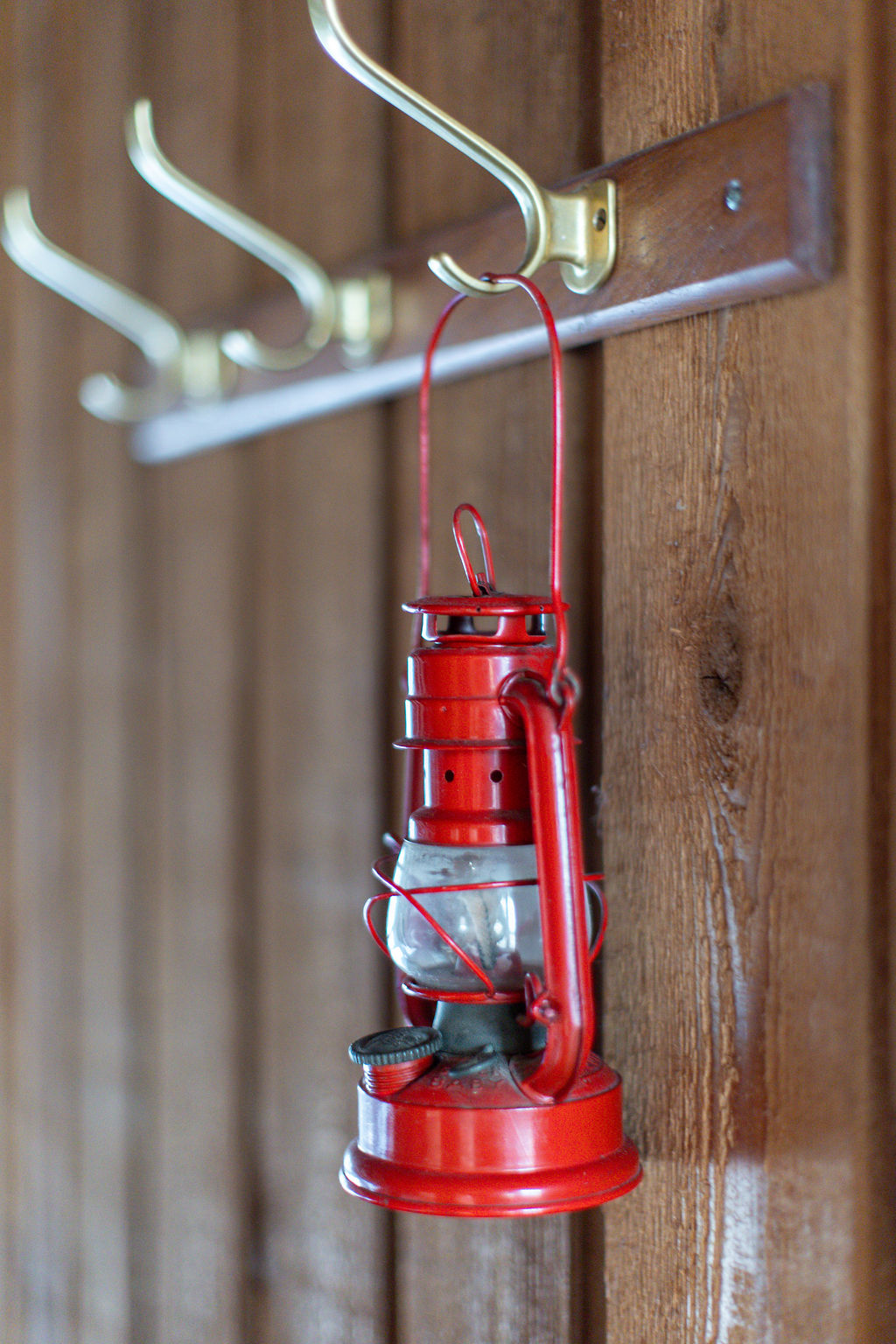 Charming red vintage lantern